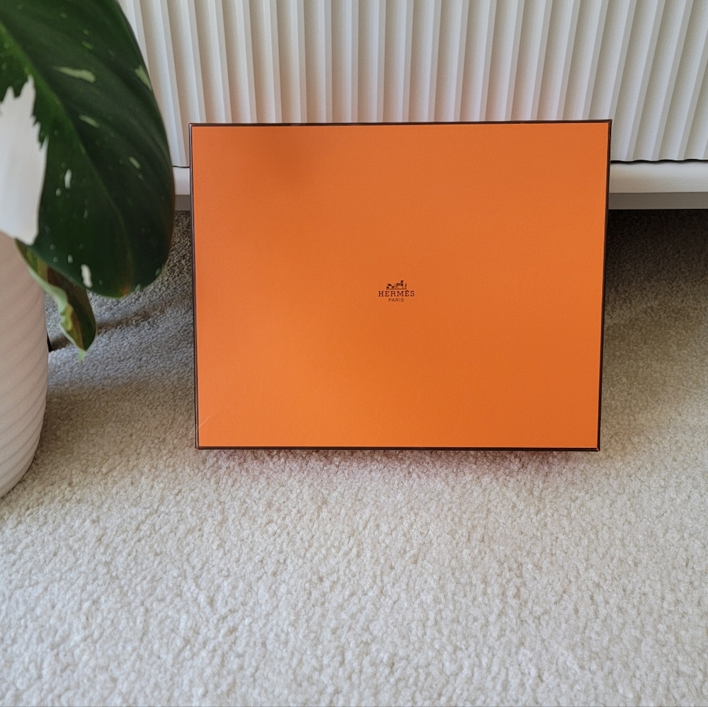 *EMPTY* Hermes Box | Cardboard Gift Box | Orange | Sandals Shoe Box